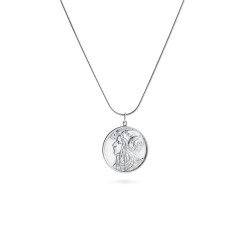 Silver medallion with chain 2