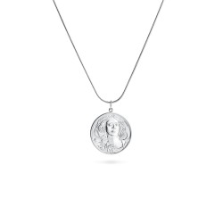Silver medallion with chain 3